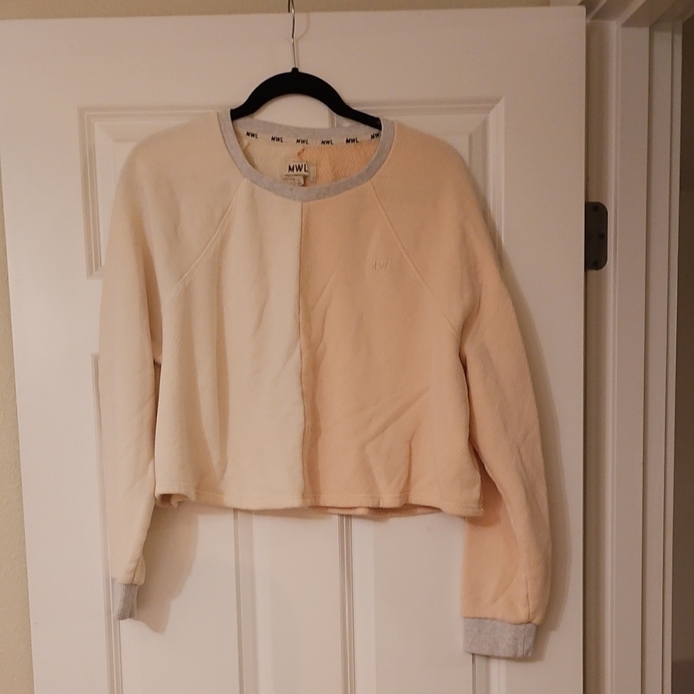 Madewell Cream Knit Sweatshirts